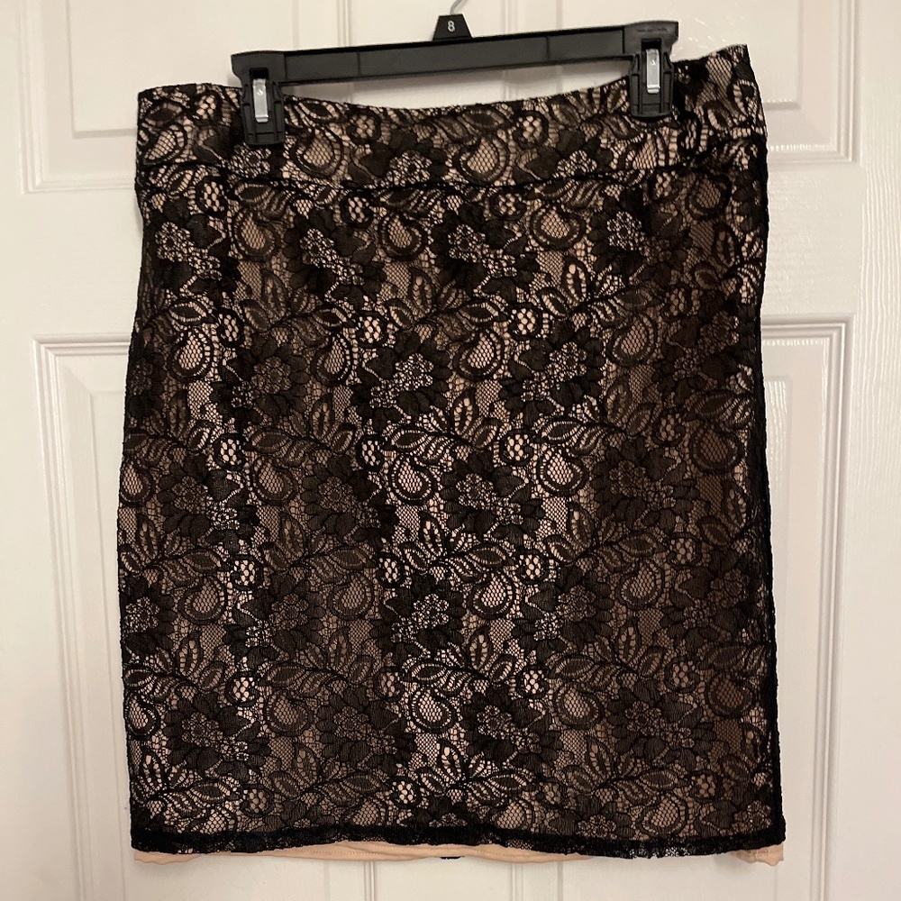 New York and Company Black Lace Skirt Size 12